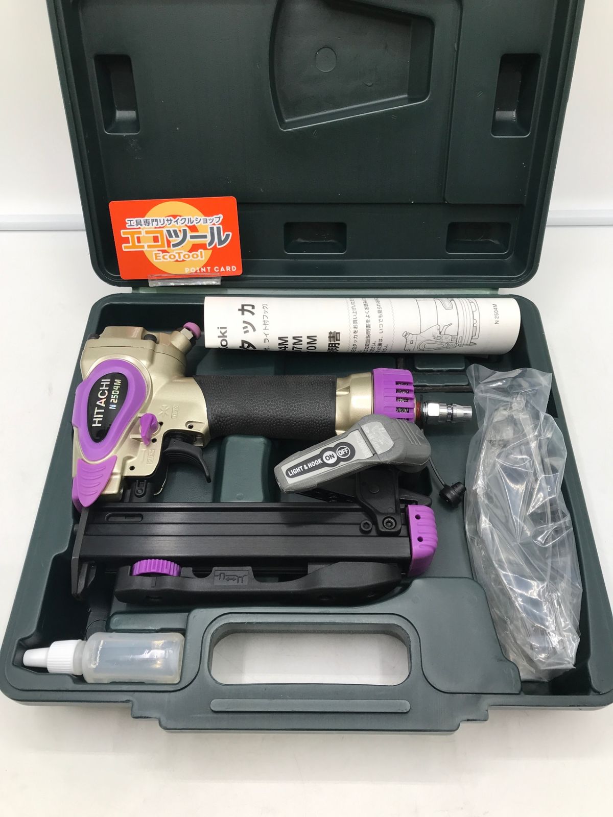 【美品】HITACHI/日立工機 4mmエアタッカ N2504M [ITC99WNRU1H1][エコツール岡崎岩津店]
