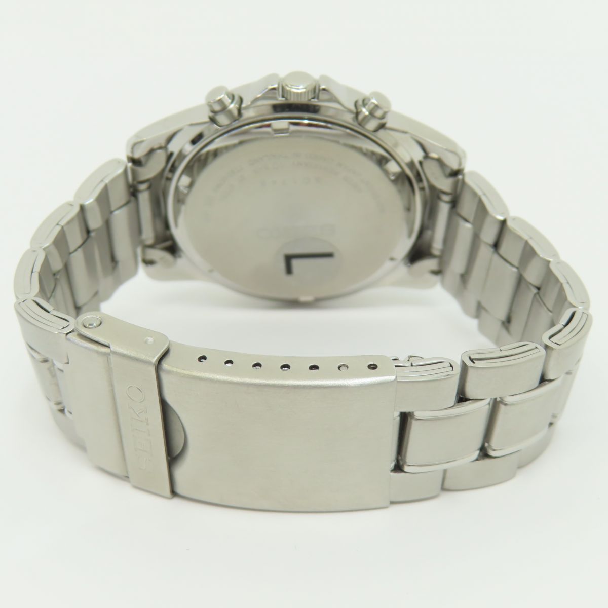 SEIKO セイコー 腕時計 7T92-0DW0 クオーツ SEIKO 7T92-0DW0 Chronograph Quartz Black Dial 37.9mm
