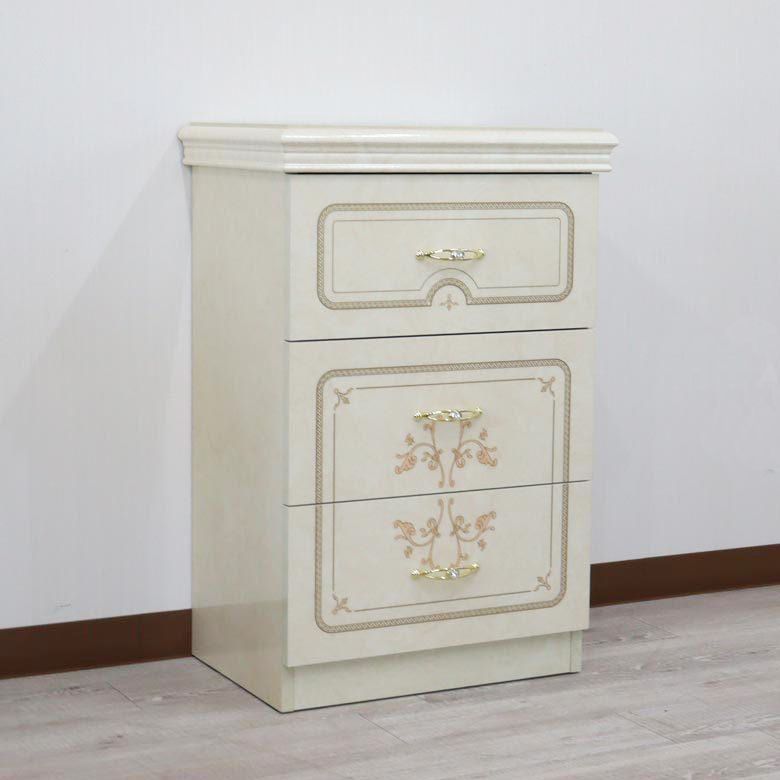 サルタレッリ フローレンス 3段ナイトテーブル チェスト ベッドサイド