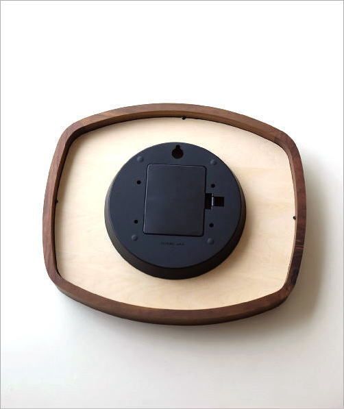 中古/美品】楓 掛け時計 無垢 木製 丸型 直径26cm 日本製 葉山家具