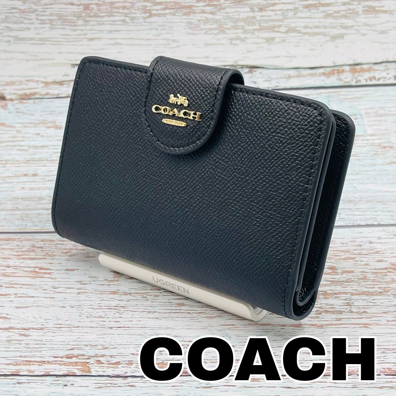 型番6390【COACH】 コーチ 折り財布 ミディアムコーナージップ