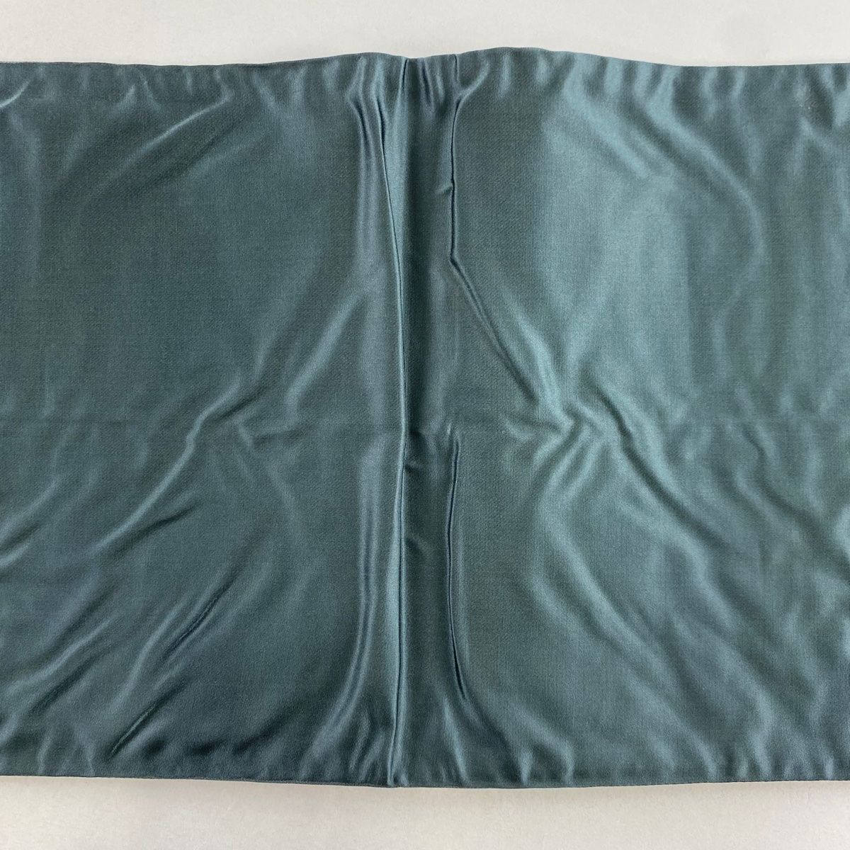 袋帯 秀品 華文 向かい鳥 箔 唐織 深緑 六通 正絹 中古 袋帯 美品