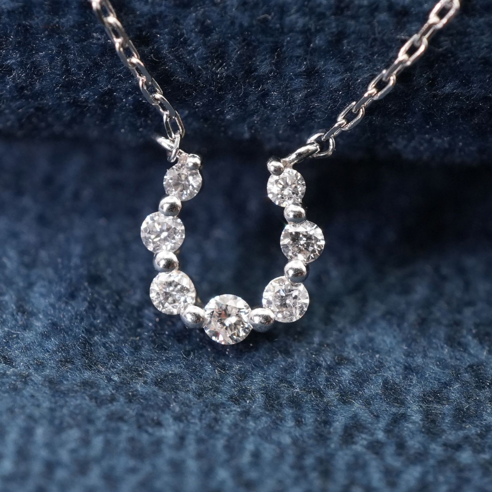 ヴァンドーム青山 ホースシュー馬蹄プラチナダイヤ ネックレス