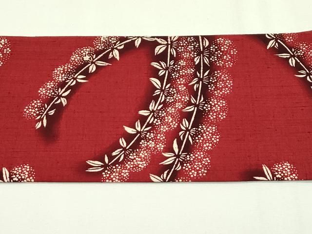 平和屋本店□希少 日本工芸会正会員 釜我敏子 型絵染 九寸名古屋帯 紬  