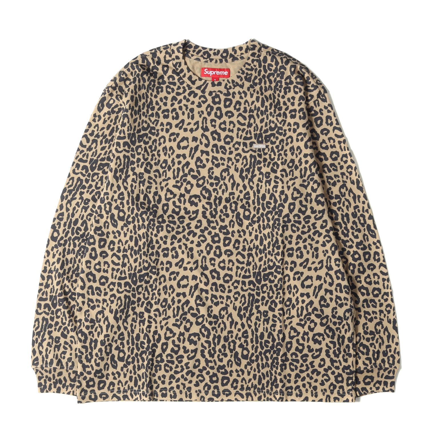新品 Supreme シュプリーム Tシャツ サイズ:M 23AW スモール ボックスロゴ ロングスリーブTシャツ Small Box L/S Tee Leopard / トップス 長袖 カットソー 総柄 レオパード 【メンズ】
