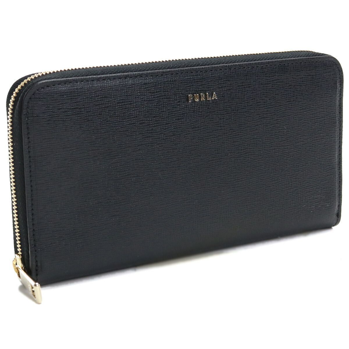 新品未使用】FURLA フルラ 長財布 黒 ブラックラウンド ファスナー
