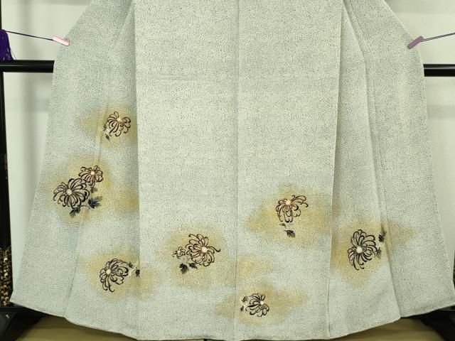 平和屋本店□極上 浦野理一 金彩友禅 訪問着 乱菊 鬼しぼ縮緬