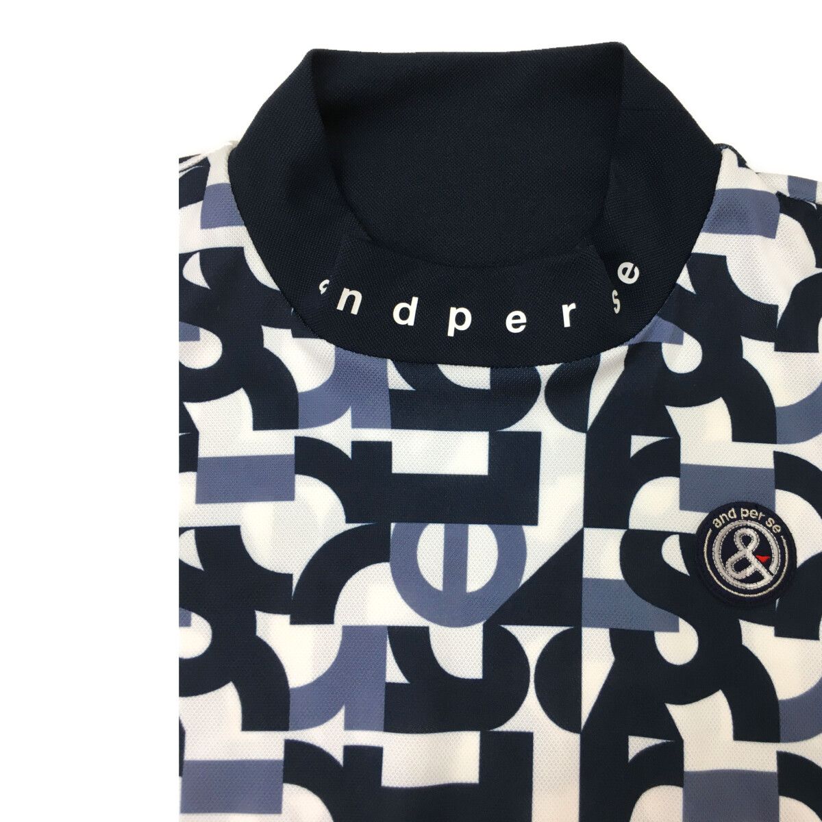 【and per se】美品 セットアップ モックネック スカート Mサイズ 中古 レディース アンパスィ and per se セットアップ L 紺 ネイビー