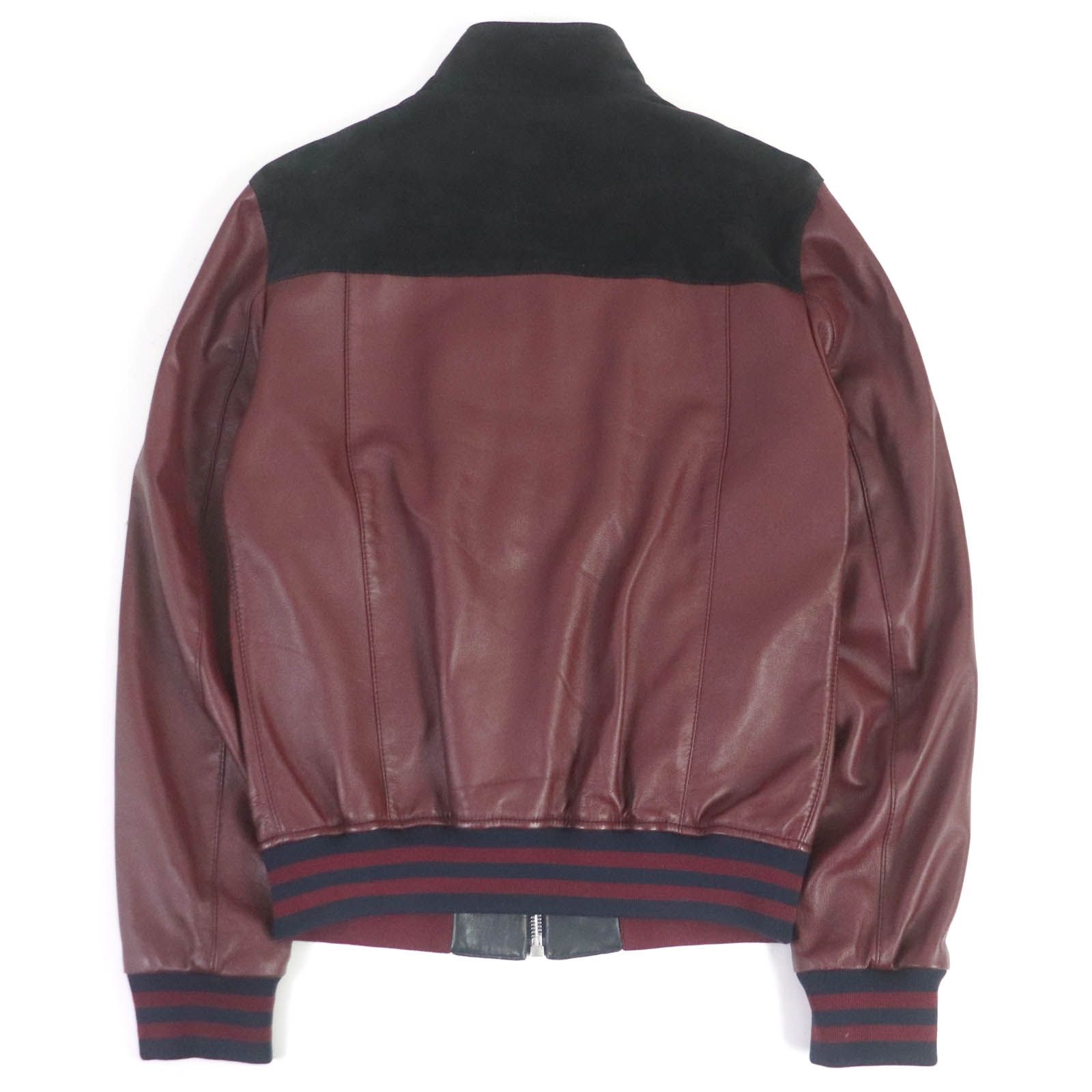 DOLCE&GABBANA レザー ジャケット黒 赤ファスナー