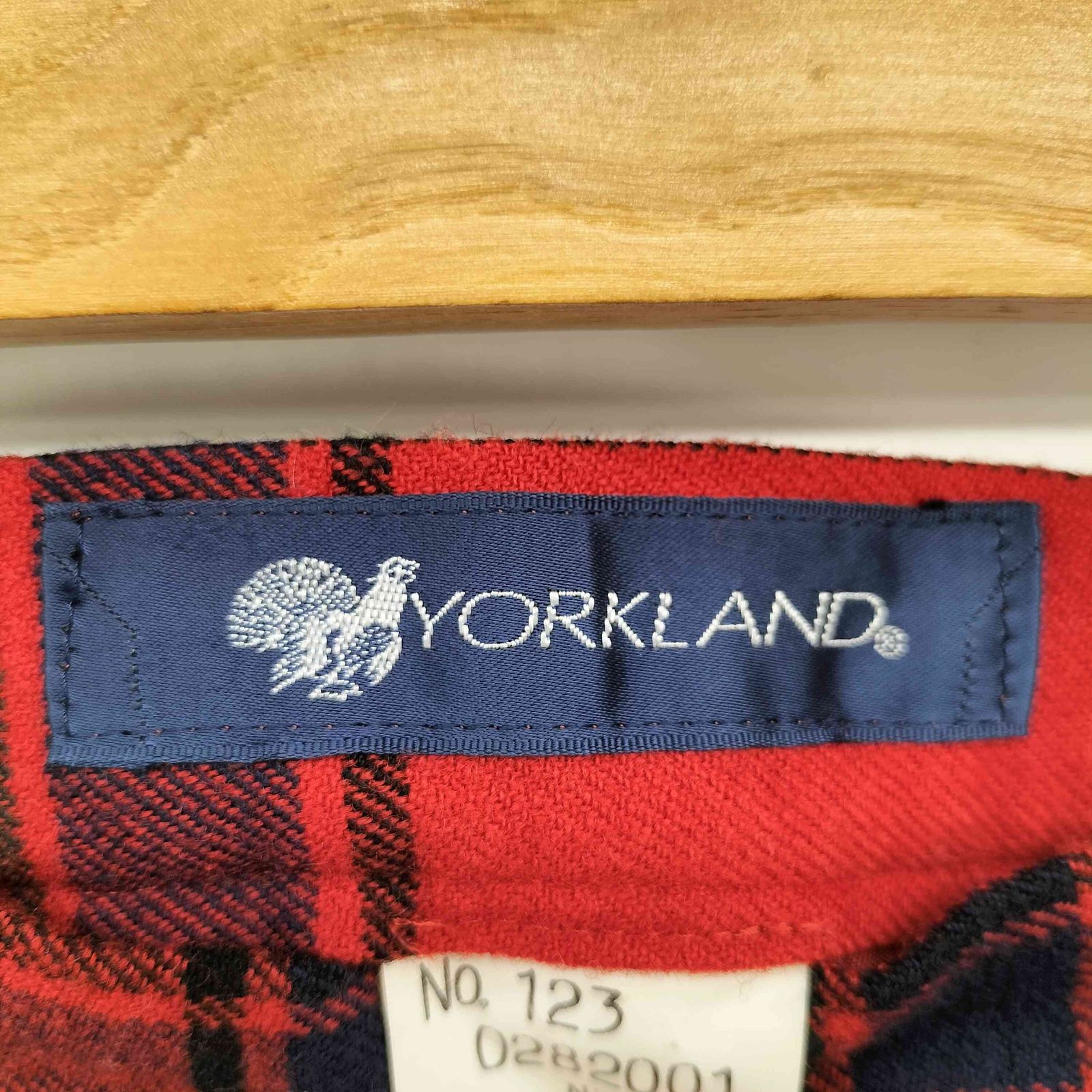 ヨークランド Yorkland ウール ツイード チェック ケープコート 　9号 ヨークランド Yorkland ウール ツイード チェック ケープコート