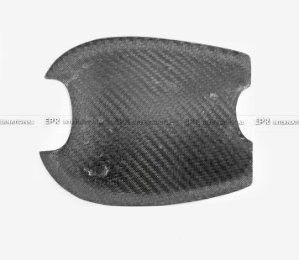 ハードトップ改造 汎用外部ドアハンドルカーボンファイバー装飾ステッカー