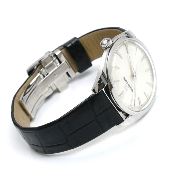 極美品 グランドセイコー 腕時計 メンズ クォーツ 新品ベルト.電池 Grand Seiko - 高級腕時計 グランドセイコー クォーツ 革ベルト