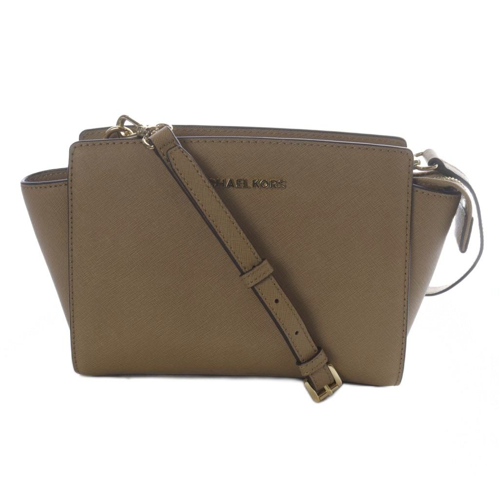 マイケルコース MICHAEL KORS セルマ ショルダーバッグ ロゴ レザー 茶