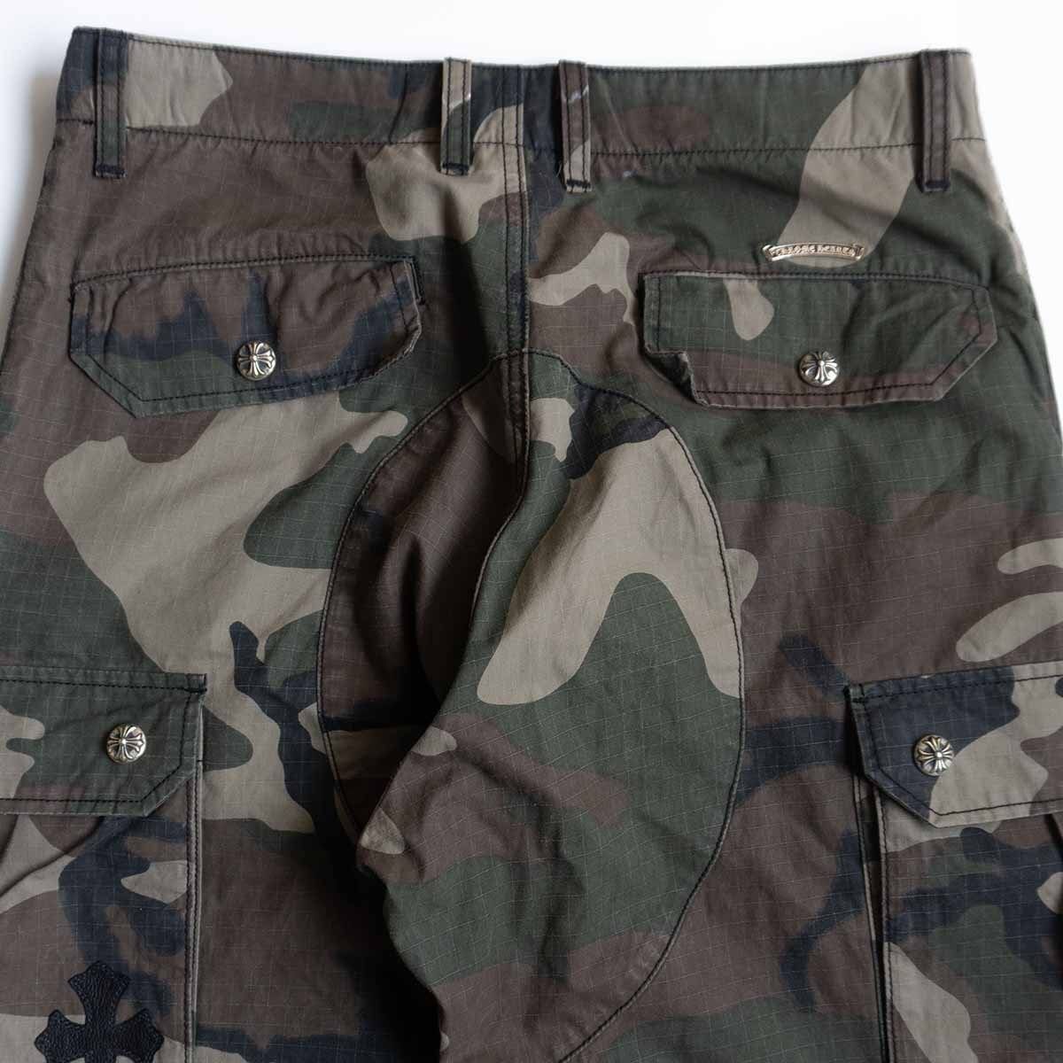 最高級】CHROME HEARTS【CAMO CARGO PANTS】33 クロスパッチ付きカモ柄  