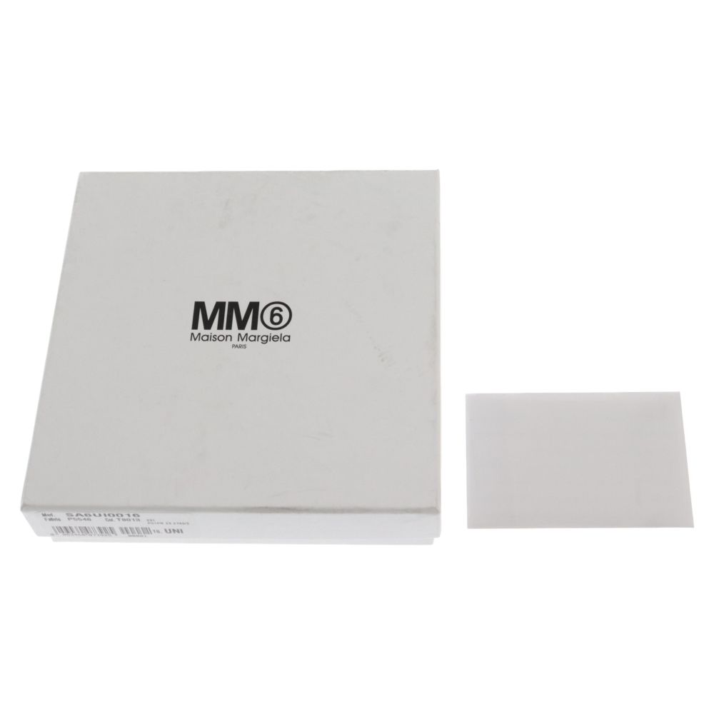 MM6 Maison Margiela (エムエムシックスメゾンマルジェラ) レザー コインケース 小銭入れ カードケース ブラック SA6UI0016