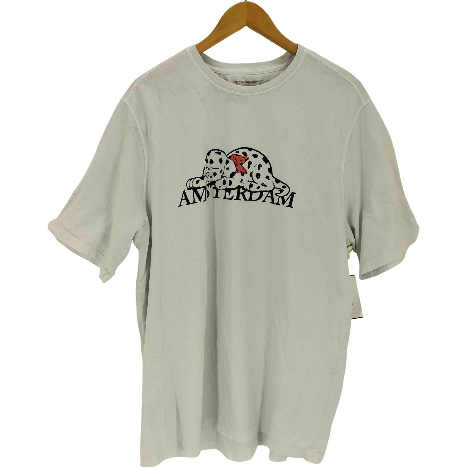Tシャツ・カットソー Pop Trading Company AMSTERDAM SHOP TEE POP Trading Company Men's Pup Amsterdam T-Shirt in White Pop