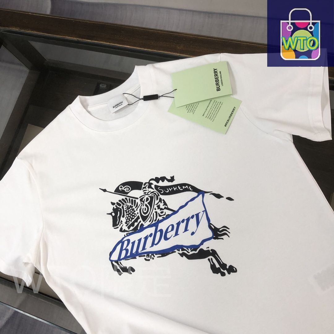 BURBERRY ダックグラフィック コットン Tシャツ BURBERRY】超人気☆EKD コットンTシャツ (Burberry/Tシャツ