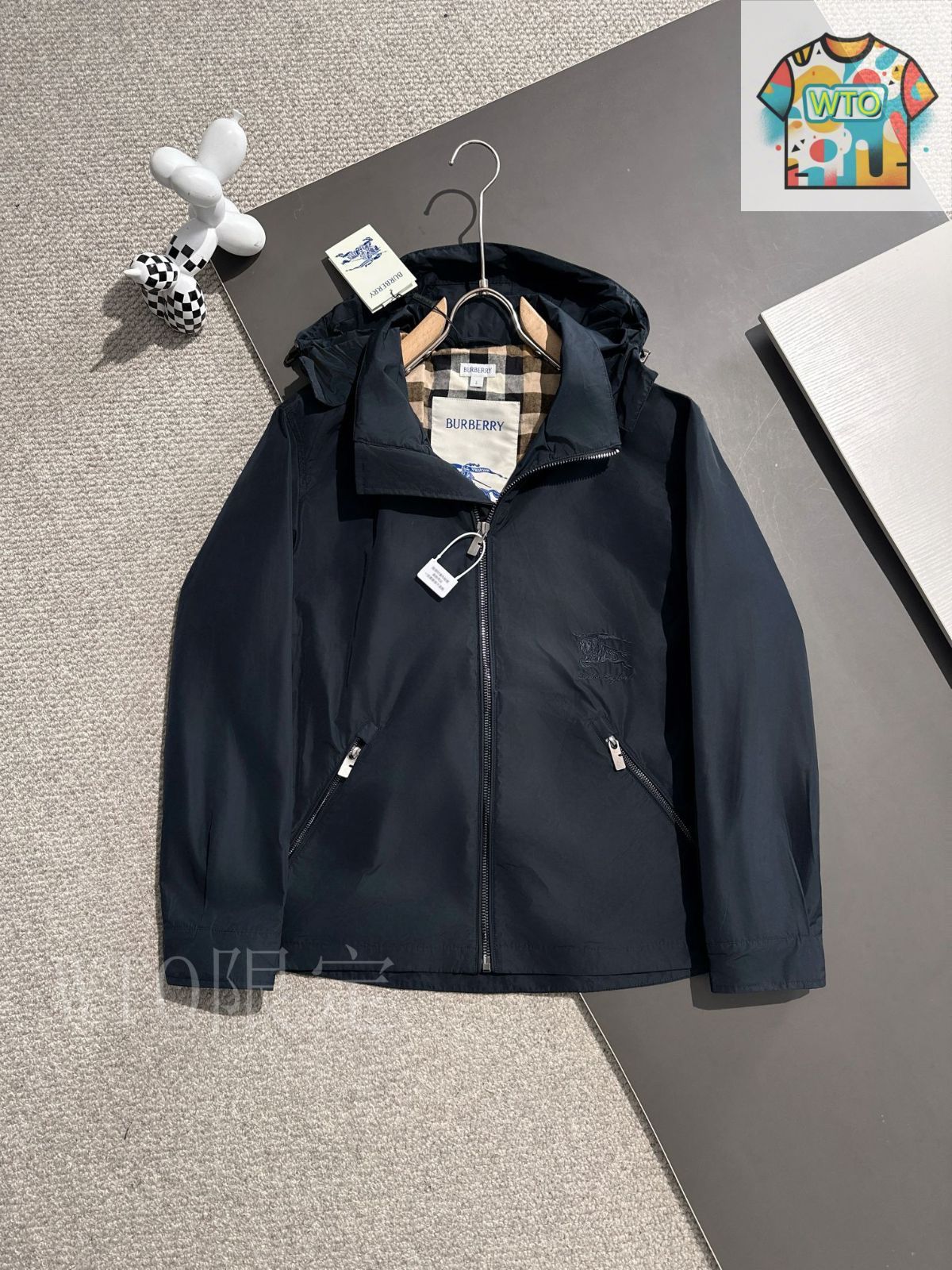 【Burberry】バーバリー 2025ss ジャケット ブラック 今日特価】Burberry 2025SS Hooded Jacket バーバリー 2025SS