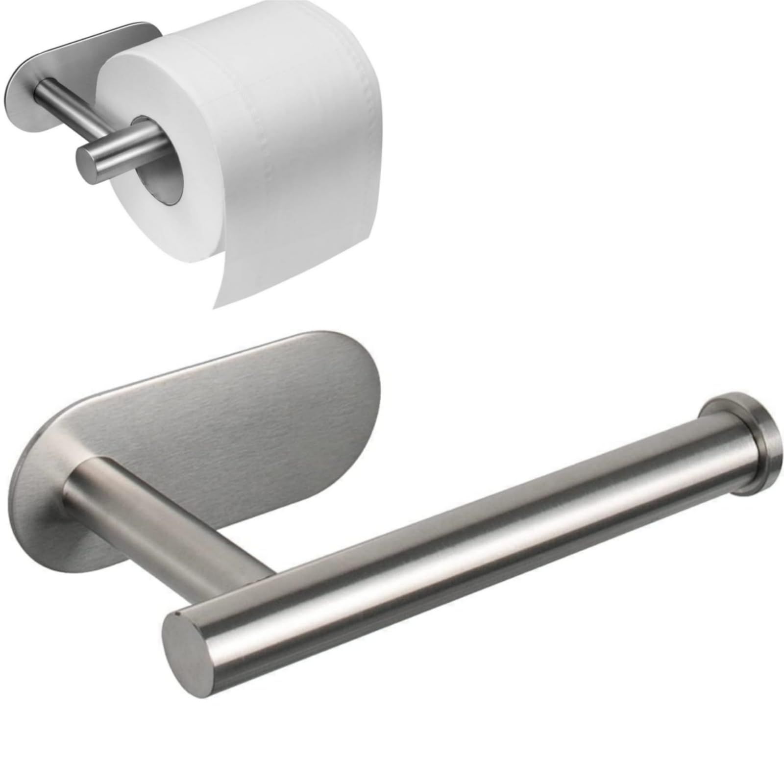 シルバー トイレットペーパーホルダー 用 ホテル 洗面台 キッチン トイレットペーパーロールホルダー 粘着式 - 粘着式トイレットペーパーホルダー