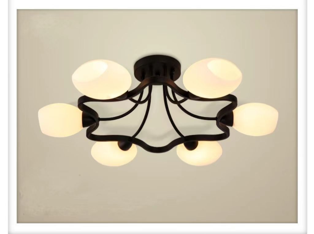 高品質 ドイツ ヴィンテージ シャンデリア 6灯 北欧 ミッドセンチュリー ランプ 照明 ライト シーリングライト