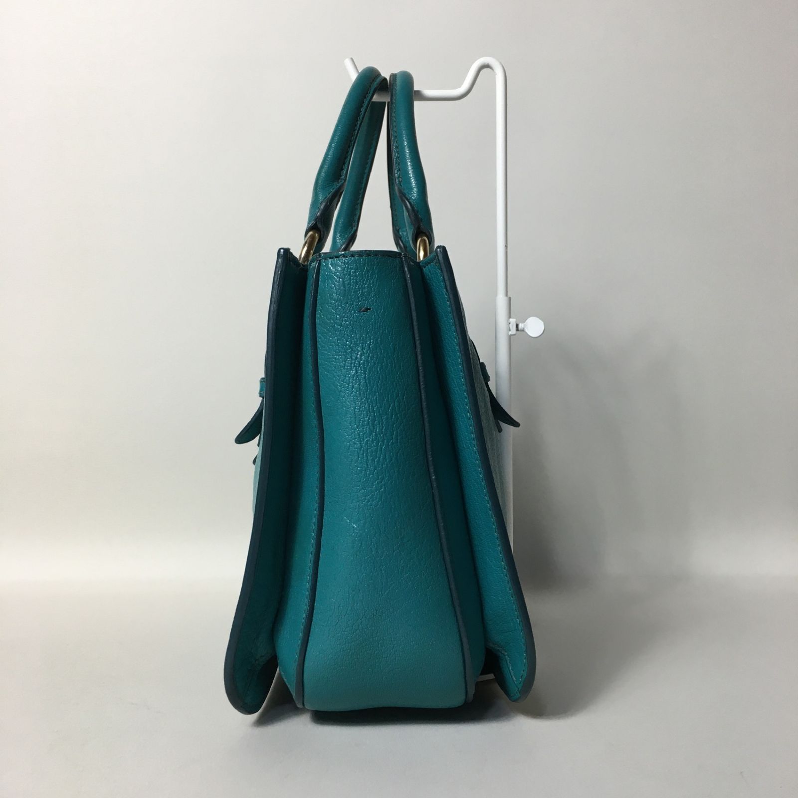 2506-299｜美品｜ミュウミュウ 2WAYバッグ レザー エメラルド