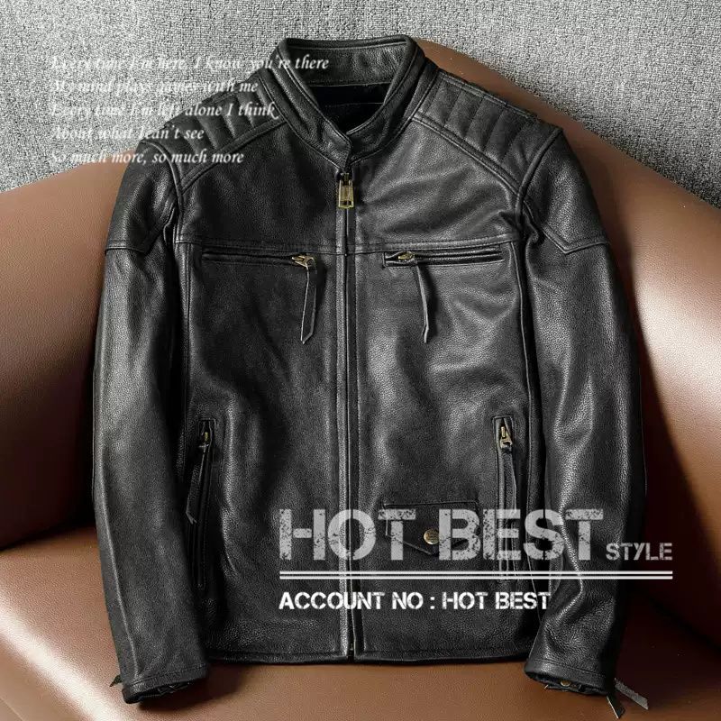 ア*ン様 【新品】カウハイド本革シングルライダースジャケット 1.0mm カウハイド 50's パテッド シングルライダース レザージャケット