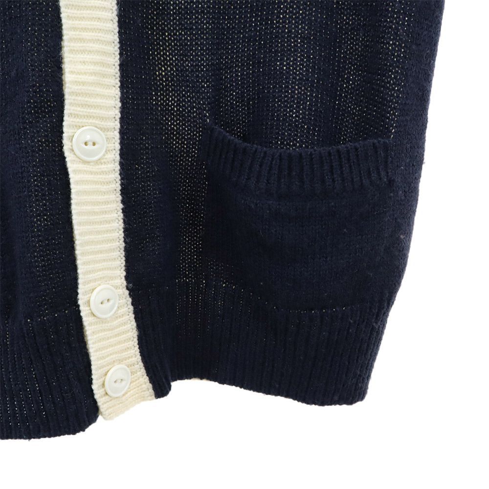 カーディガン メンズ マスターバニーエディション 紺色 ゴルフ 冬用