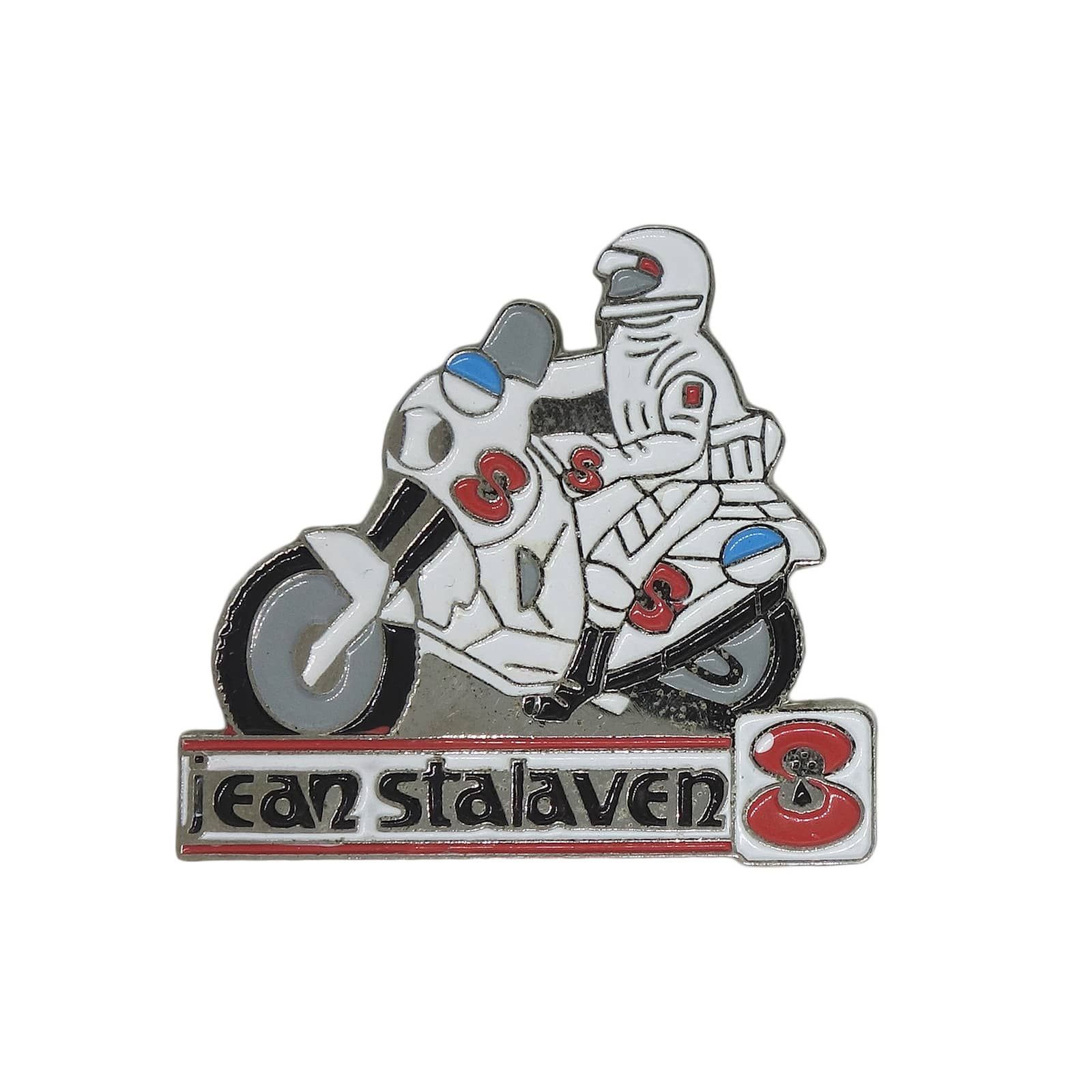 フランス パリ・ダカール・ラリー Jean stalaven ビンテージ ピンズ レトロ ピンバッチ ピンバッジ pins-20239