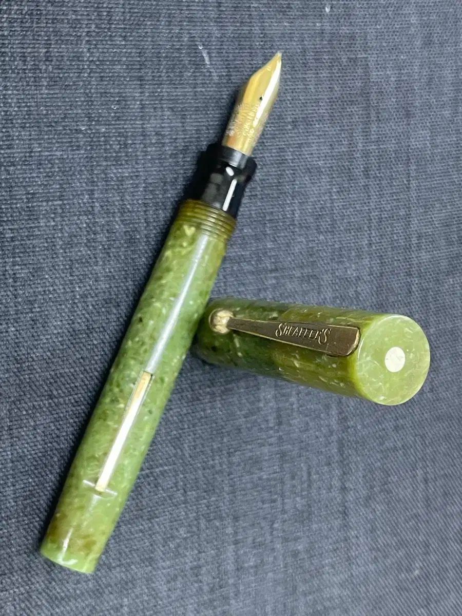 シェーファー 万年筆 ライフタイム フラットトップ ヒスイ 塗装 14 K EF ニップ 語学 辞書 学習参考書 本