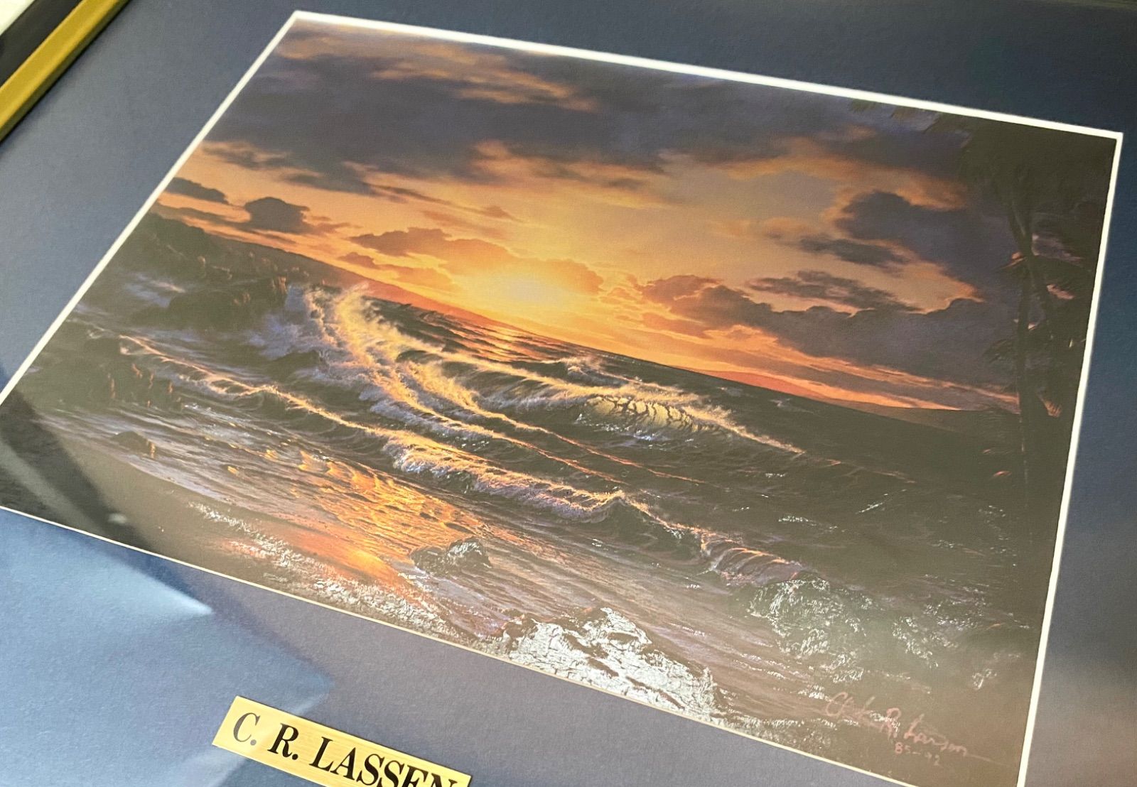 【中古品】 クリスチャン・リース・ラッセン ロマンス・オブ・ザ・シー 額装 中古品】 クリスチャン・リース・ラッセン ロマンス・オブ・ザ