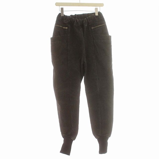 リップヴァンウィンクル RIPVANWINKLE 22AW RIDERS PANTS RB-408 デニムパンツ ジョグパンツ 後染め テーパード M 黒 ブラック /G