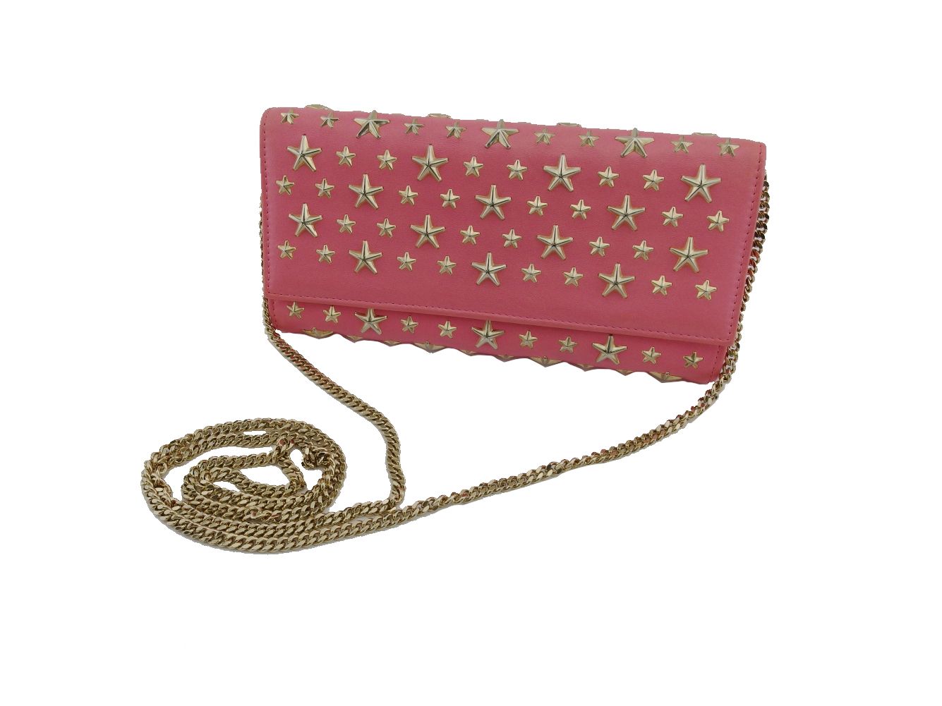 ジミーチュウ JIMMY CHOO クラッチバッグ スタースタッズ ピンク