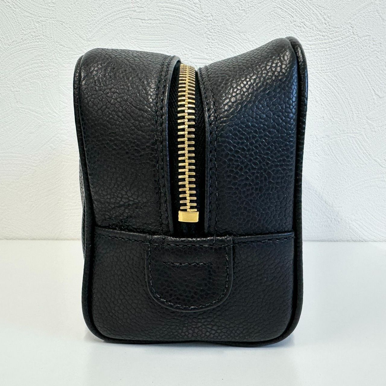 返品OK】CHANEL シャネル ココマーク キャビアスキン ポーチ コスメ