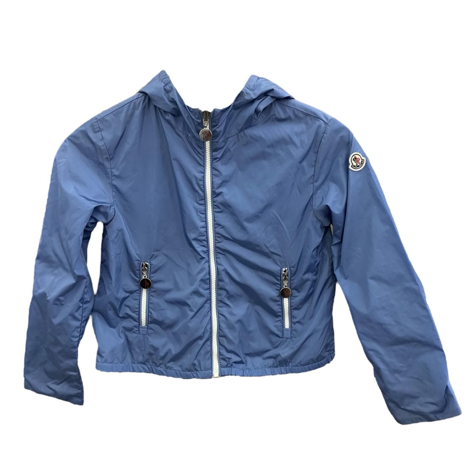186000 現状品 MONCLER モンクレール 大澤 ナイロンジップパーカー リバーシブル ブルー ホワイト キッズ