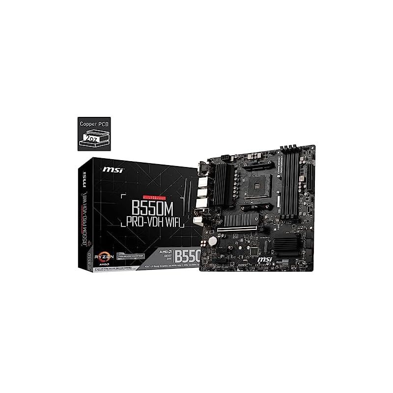 MSIマザーボード B550M PRO-VDH WIFI Ryzen 5000シリーズ AM4 対応 M.2ヒートシンク Wi-Fi機能 MicroATX AMD B550 搭載 MB5033 1