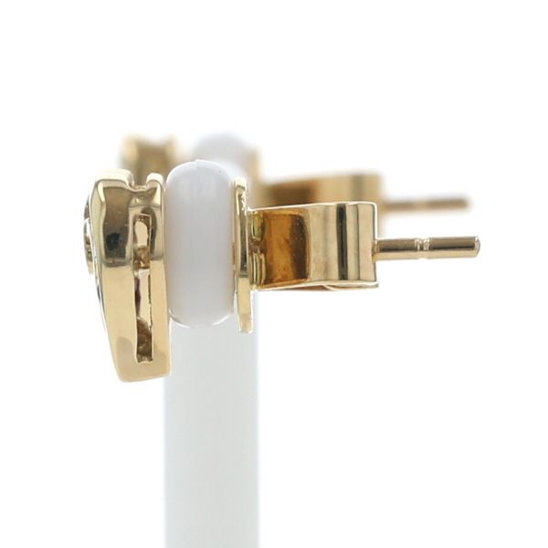 18金750 Dower ＆Hall ルビー　スタッドピアス K18 誕生石×ダイヤモンド スタッドピアス （7月：ルビー）- me