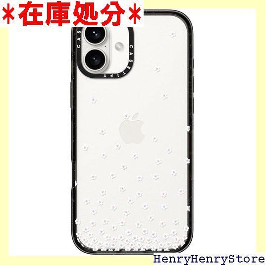 CASETiFY インパクト iPhone 16 Plus ケース スリム | 2.5mの落下試験をクリア MIL規格4倍相当 | ワイヤレス充電に対応 - Sakura Rain - クリア ブラック 1953