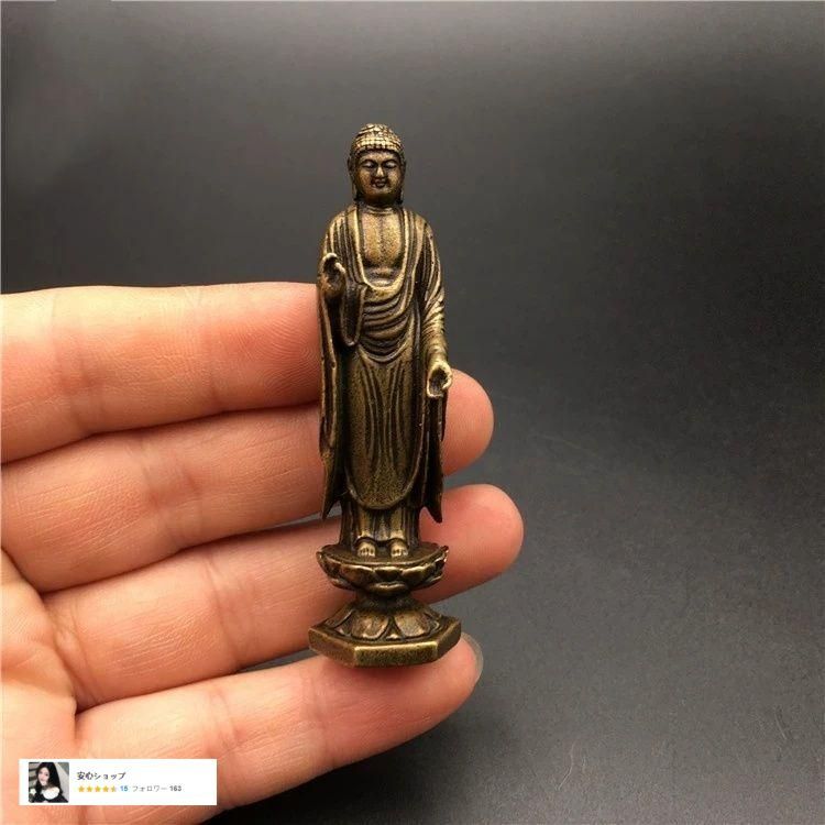 仏教美術 仏像 釈迦牟尼立像仏 小仏像 銅製 銅器 - メルカリ