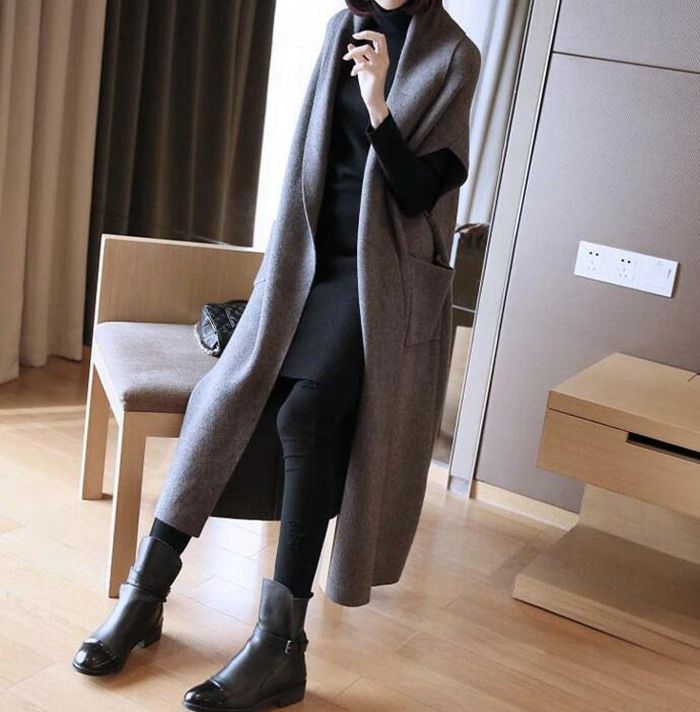 ロングジレ 重ね着