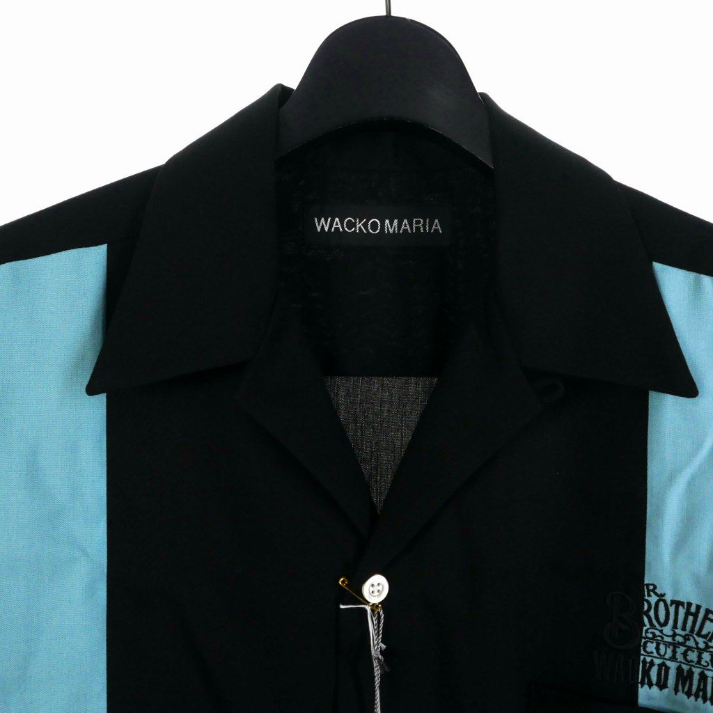 WACKO MARIA 半袖シャツ M 黒 ワコマリア WACKO MARIA 20SS TWO-TONE 50'S SHIRT TYPE-2