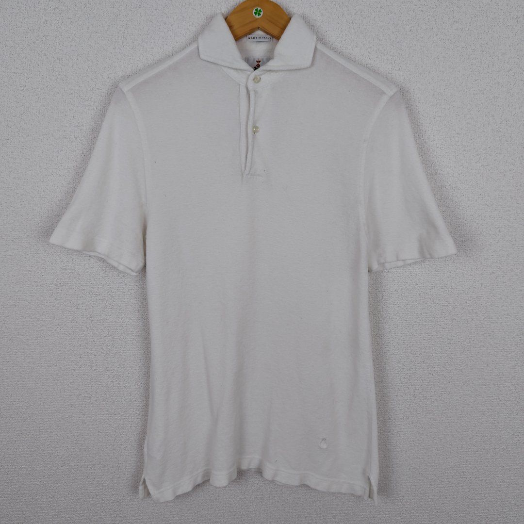 【未使用に近い★超レア★ITALY製】GUY ROVERポロシャツ★Lホワイト白 guypc224-white-s2.jpg