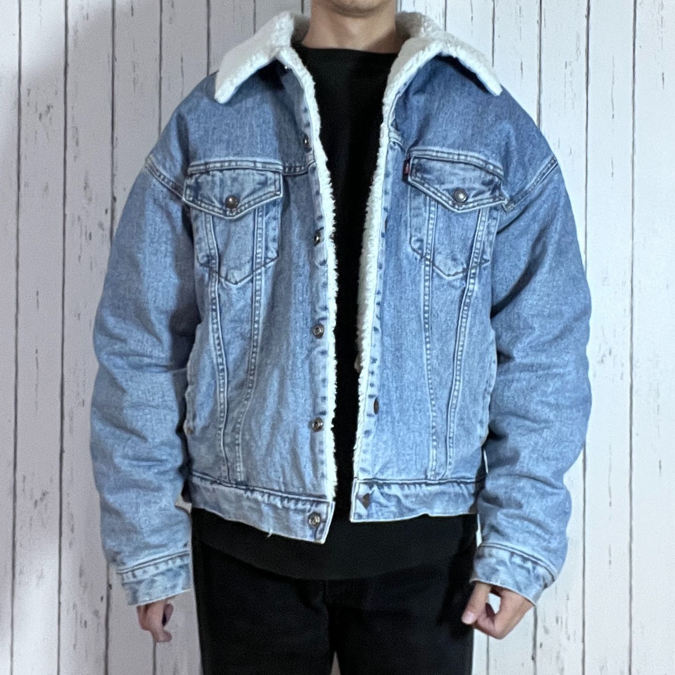 90s Levi's ボアデニムジャケット リーバイス シェルパジャケット