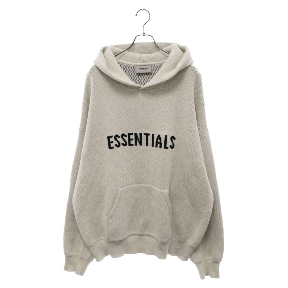 FOG Essentials (エフオージー エッセンシャルズ) FRONT LOGO KNIT HOODIE ニット パーカー プルオーバー 長袖 フロント ロゴ