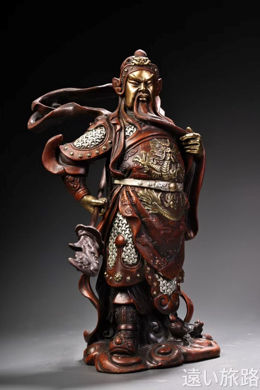 ●でっぷり大きめ 古顔 獅子 香炉 唐銅 龍 麒麟 唐金 大振り 高さ24cm ○でっぷり大きめ 古顔 獅子 香炉 唐銅 龍 麒麟 唐金 大振り 高