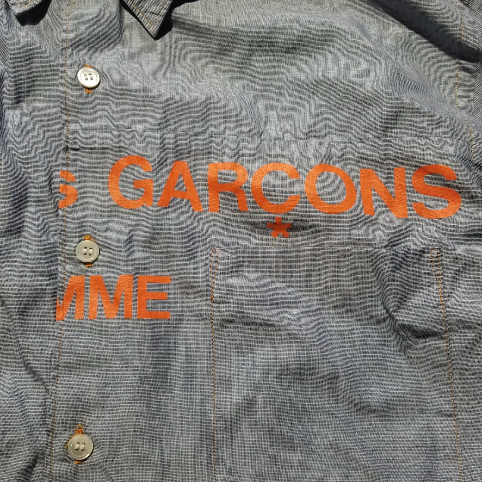 COMME des GARCONS HOMME 02ss スプリットロゴ シャツ ずれロゴ