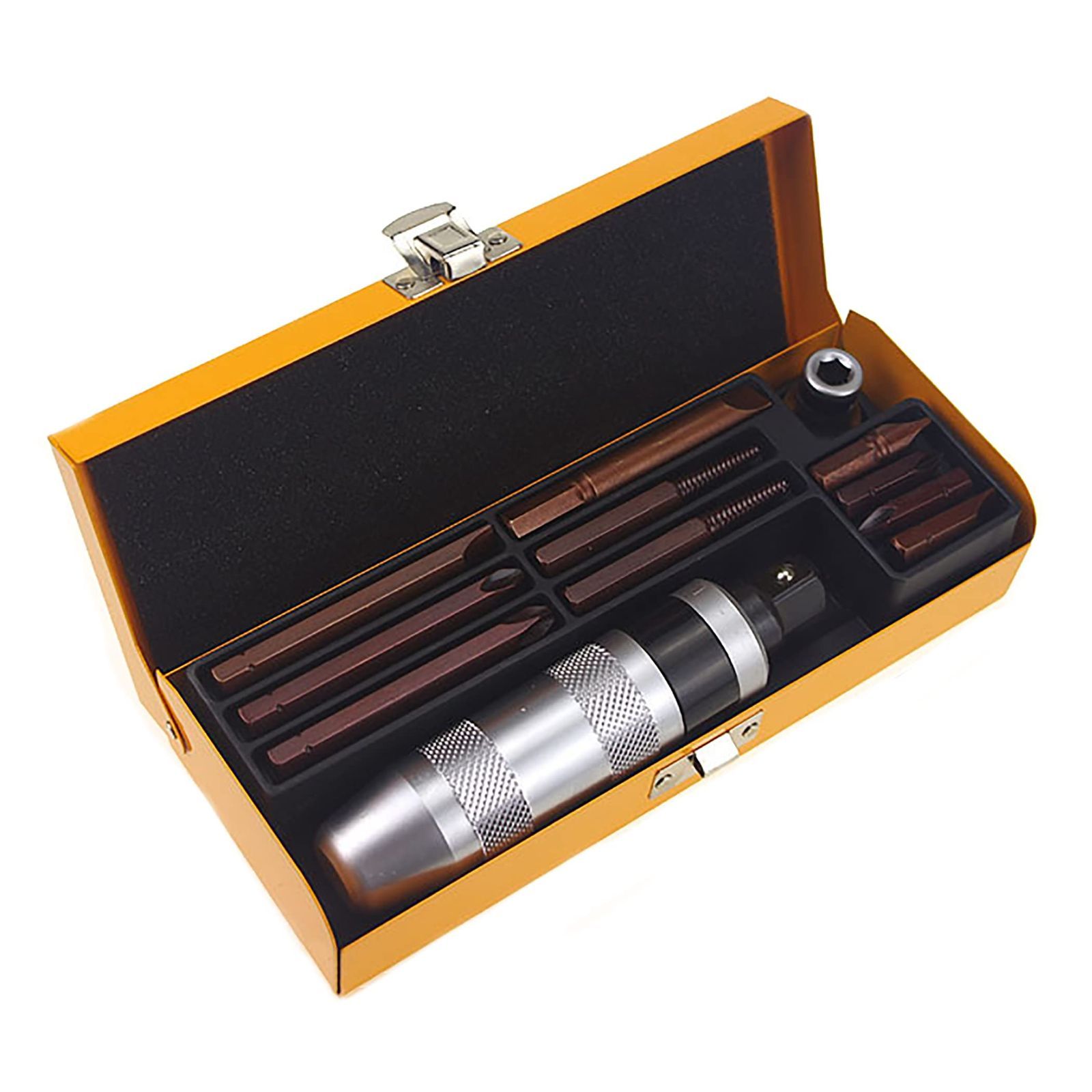 【数量限定】Lanx. ショックドライバー 12PC インパクトドライバー 打撃ドライバー TOOL-SHOCK01 なめたネジが回せる レザー クラフト ツール セット ニックス 差し 穴あけ 穴 ポンチ インチ インパクト ドライバー サイズ レンチ イン