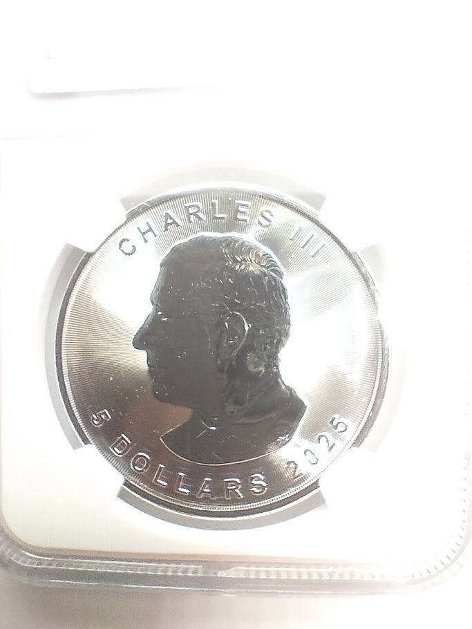 NGC MS69 2025年 5ドル カナダ 1オンス シルバー メープルリーフ