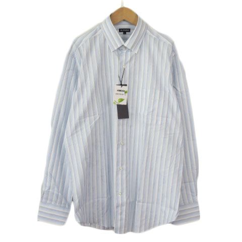 イルファーロ IL FARO イルファーロ IL FARO シャツ ストライプ ペイズリー 長袖 L 青 ブルー