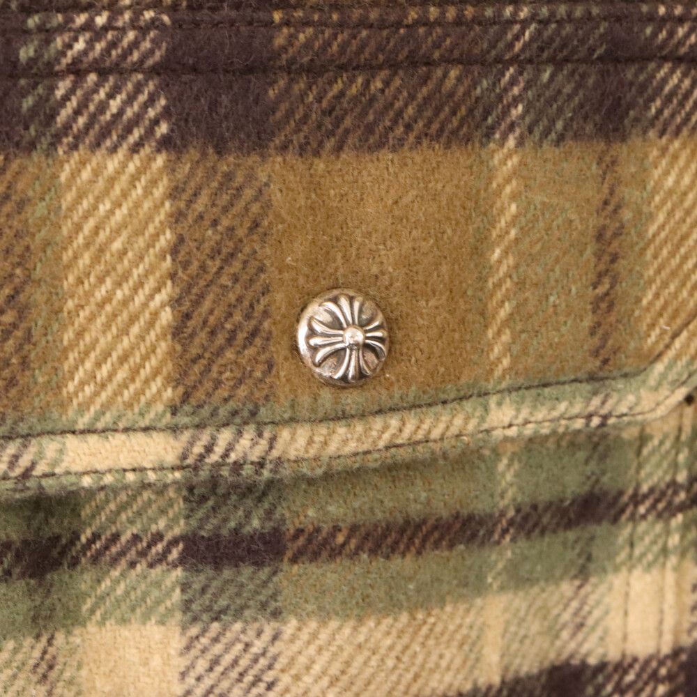 CHROME HEARTS (クロムハーツ) U UNDERDOG PLD ハーフジップ チェック