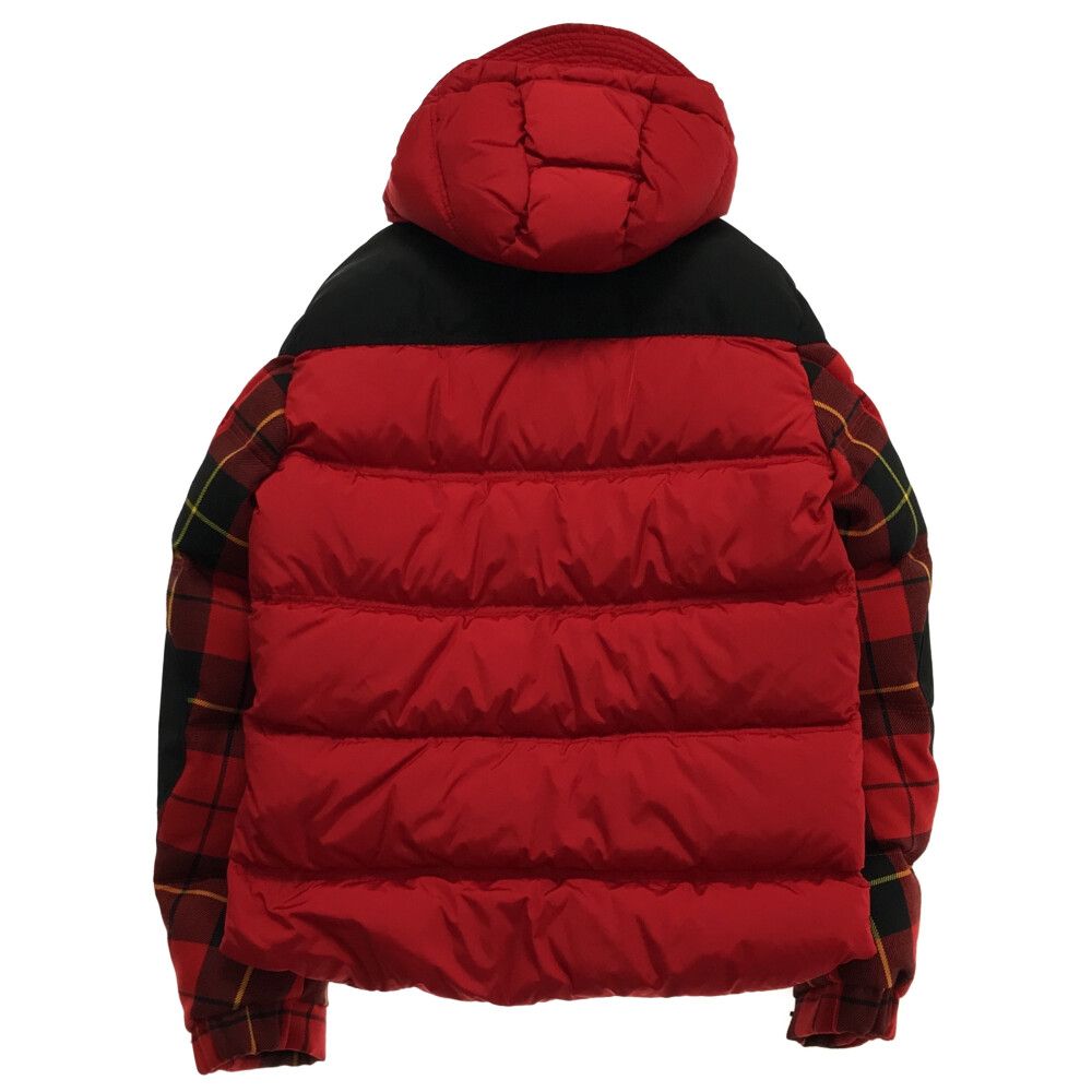 MONCLER (モンクレール) DEFENSE ディフェンス チェック柄 ダウンジャケット レッド 920-091-41351-50 - メルカリ